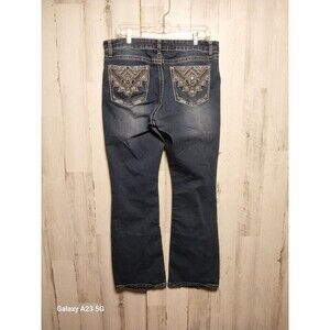 A.N.A Bootcut Jeans Embellished Pockets Medium Wash Denim Women's Size 14